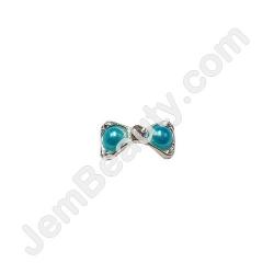  Nail Gem Bow Large Blue Beads Large 