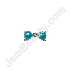  Nail Gem Bow Small Blue Beads Medium 