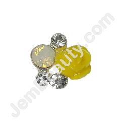  Nail Gem 3D Flower Yellow XLarge 