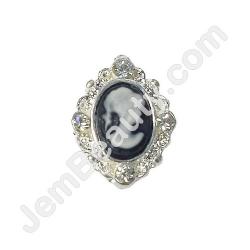  Nail Gem Victorian Black Silver XLarge 