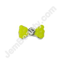  Nail Gem Bow Neon Yellow Small 