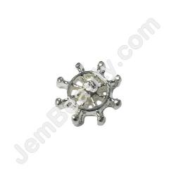  Nail Gem Boat Wheel Silver Small 