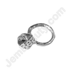  Nail Gem Ring Silver Medium 