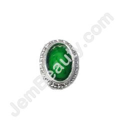  Nail Gem Oval Emerald Green Medium 