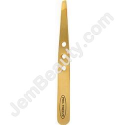  Tweezer Slanted Circles Gold 