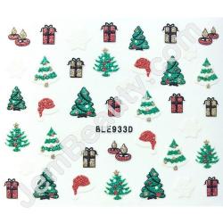  Sticker 3D Trees & Presents 