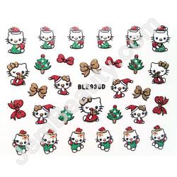  Sticker 3D Xmas Hello Kitty 