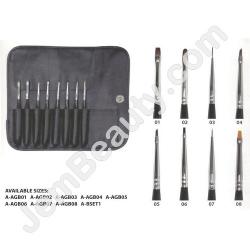  Ikonna Nail Art Brushes + Pouch 8/Set 