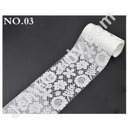  Foil White Lace 3 1 ROLL 