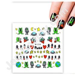  Nail Water Decal Aliens 1 Sheet 