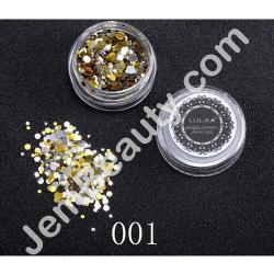  Nail Sequins Mix 01 Gold Silver 1.5 g 