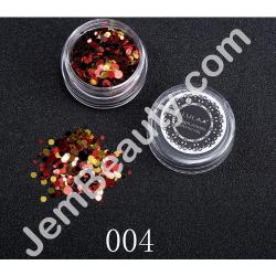  Nail Sequins Multi 04 Red 1.5 g 