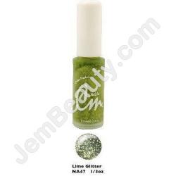  CM Nail Art Lime Glitter 1/3 oz 