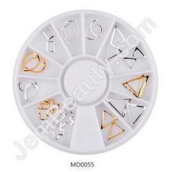  Metal Shapes Mix GLD SLV 2 Wheel 