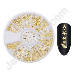  Metal Shapes Gold Assort. 7 Wheel 