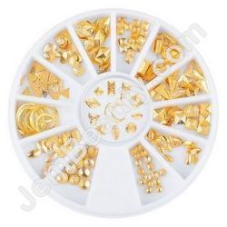  Metal Shapes Gold Assort. 9 Wheel 