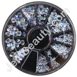  Rhinestone Glass AB Pointed 1 Wheel 