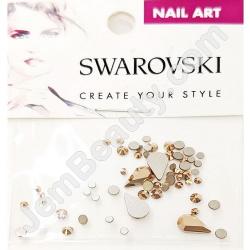  Swarovski Mixed Pear Rose Gold 52 pcs/Bag 