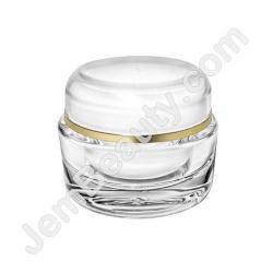  White Clear Acrylic Powder Jar Large 