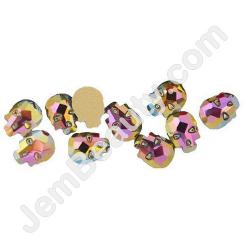  Nail Gem Skull Rose Gold AB 10/Pack 