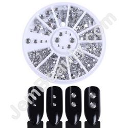  BP Rhinestones Mix Silver Wheel 