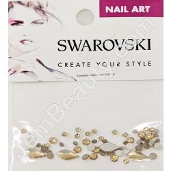  Swarovski Mixed Flame Golden 52 pcs/Bag 