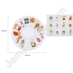  Nail Gem XMAS Assorted 1 Wheel 