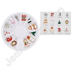  Nail Gem XMAS Assorted 2 Wheel 