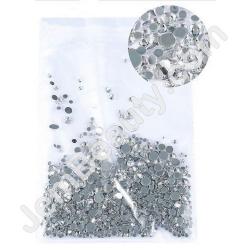  Rhinestones Multi Sz Silver HF 1000/Pack 