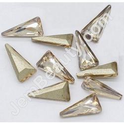  Nail Gem Triangle Champagne 10/Pack 