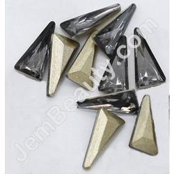  Nail Gem Triangle Black Diamond 10/Pack 