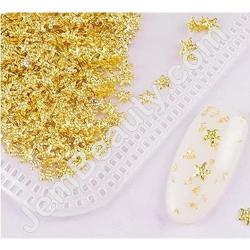  Metal Rivets Stars Dots Gold Pack 