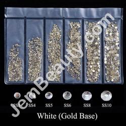  Rhinestones Multi Sz SLV GLD BK 1400/Pack 