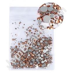  Rhinestones Multi Sz Rose Gold 1000/Pack 