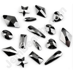  Nail Gems Jet 09 Mix Shapes 20/Bag 