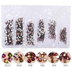  Rhinestones Multi Sz Flame 1700/Pack 