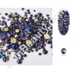  Rhinestones Multi Sz Drk Prp AB 1440/Bag 