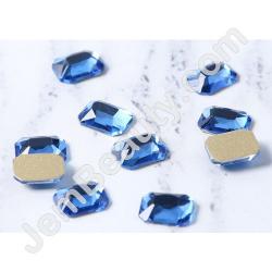  Gem Stone Rectangle Blue 10/Pack 