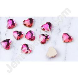  Gem Stone Heart Rose 10/Pack 