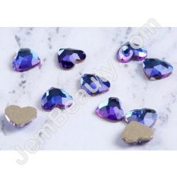  Gem Stone Heart Dark Blue 10/Pack 