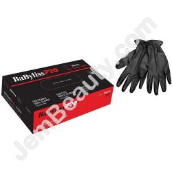  BaBylissPro Gloves Vinyl BLK S 100/Box 