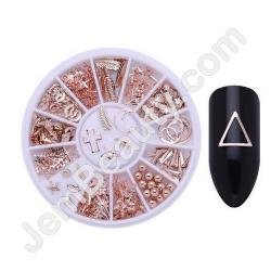  Metal Shapes Rose Gold 3 Wheel 