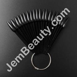  Display Ring Stiletto Black 50pcs/Set 