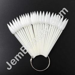  Display Ring Stiletto Natural 50pcs/Set 