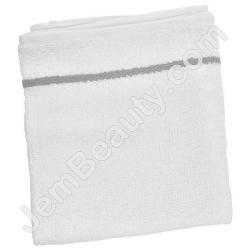  Deluxe White Towels Grey Stripe 12/Bag 