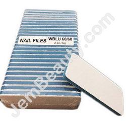  Pedicure Files Grit 60 WHT BLUE 25/Pack 