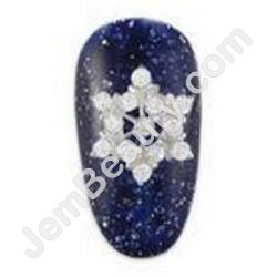  Nail Gem Xmas Star Silver Single 