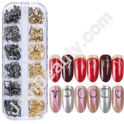  Metal Shapes GLD GRY 02 Set 