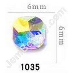  Rhinestone Octagon Crystal AB 10/Pack 