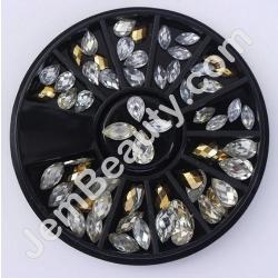  Rhinestone Mix Navette Pear Wheel 